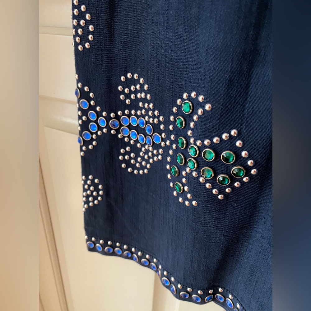 Versace Jeans embellished Dress cotton Navy blue Size IT42 - Picture 13 of 15
